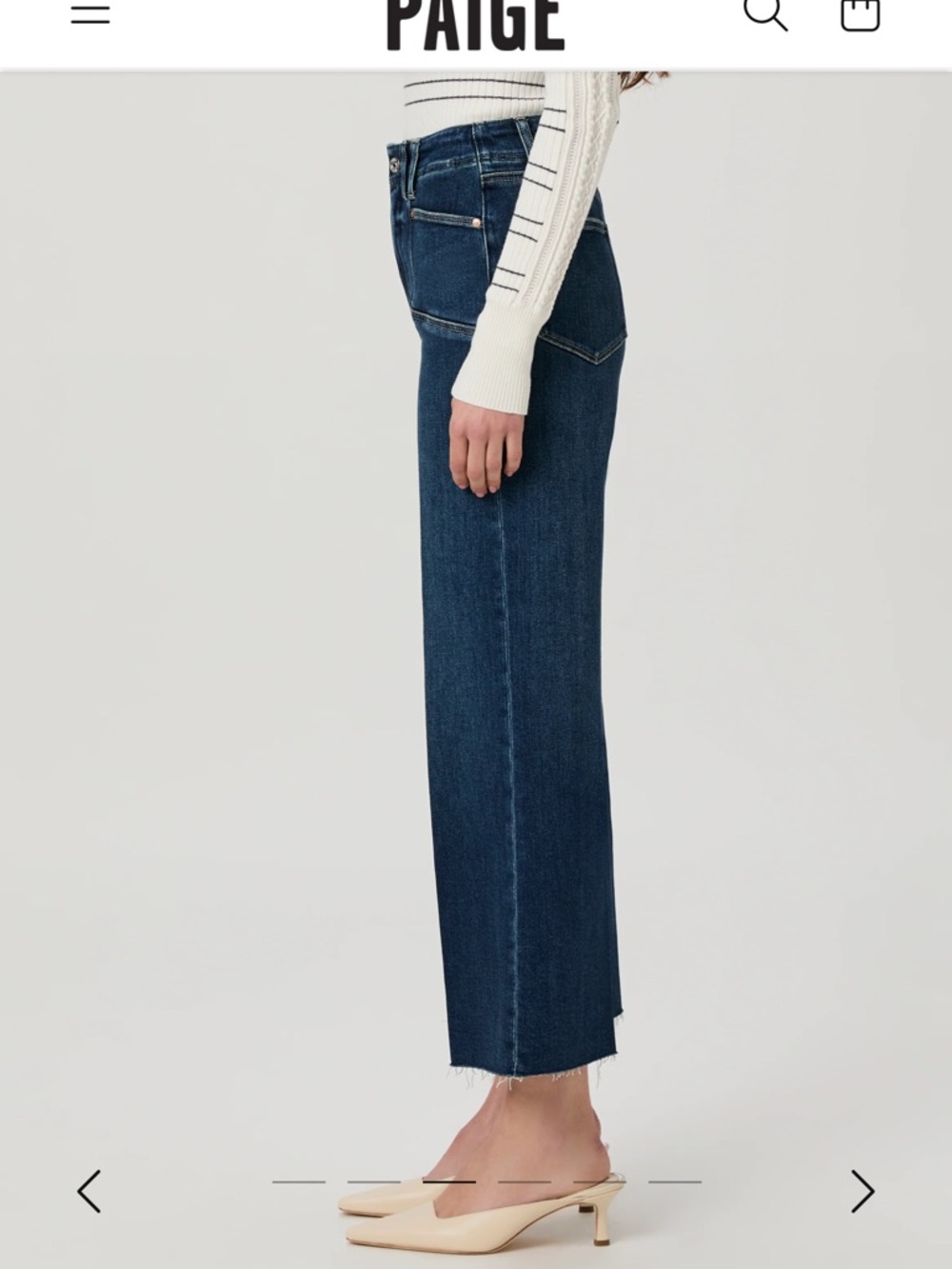 PAIGE ANESSA Wide-Leg Jean - size 33 - Amoroso wash - Picture 4 of 8